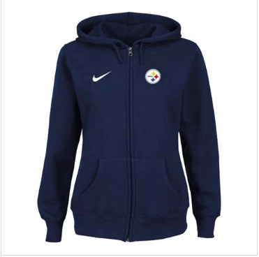 Women's NEW Pittsburgh Steelers Ladies Tailgater Full Zip Hoodie Blue Women's NEW Pittsburgh Steelers Ladies Tailgater Full Zip Hoodie Blue