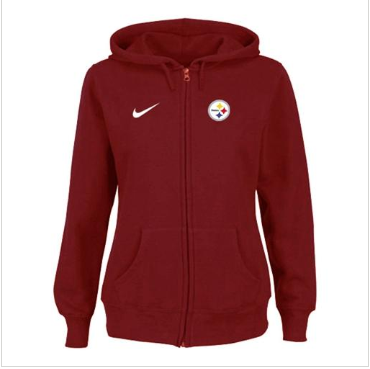 Women's NEW Pittsburgh Steelers Ladies Tailgater Full Zip Hoodie Red Women's NEW Pittsburgh Steelers Ladies Tailgater Full Zip Hoodie Red