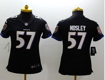 Women's NEW Ravens #57 C.J. Mosley Black Alternate NFL New Limited Jersey
