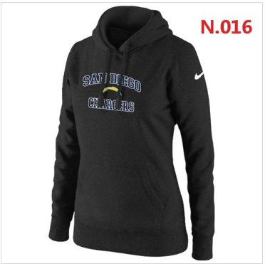 Women's NEW San Diego Charger Heart & Soul Pullover Hoodie Black Women's NEW San Diego Charger Heart & Soul Pullover Hoodie Black
