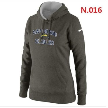 Women's NEW San Diego Charger Heart & Soul Pullover Hoodie Dark Grey Women's NEW San Diego Charger Heart & Soul Pullover Hoodie Dark Grey