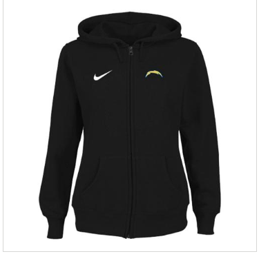 Women's NEW San Diego Charger Ladies Tailgater Full Zip Hoodie Black Women's NEW San Diego Charger Ladies Tailgater Full Zip Hoodie Black