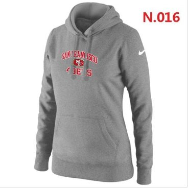 Women's NEW San Francisco 49ers Heart & Soul Pullover Hoodie Light Grey Women's NEW San Francisco 49ers Heart & Soul Pullover Hoodie Light Grey