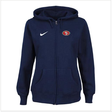 Women's NEW San Francisco 49ers Ladies Tailgater Full Zip Hoodie Blue Women's NEW San Francisco 49ers Ladies Tailgater Full Zip Hoodie Blue