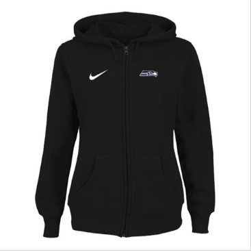 Women's NEW Seattle Seahawks Ladies Tailgater Full Zip Hoodie Black Women's NEW Seattle Seahawks Ladies Tailgater Full Zip Hoodie Black