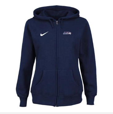 Women's NEW Seattle Seahawks Ladies Tailgater Full Zip Hoodie Blue Women's NEW Seattle Seahawks Ladies Tailgater Full Zip Hoodie Blue