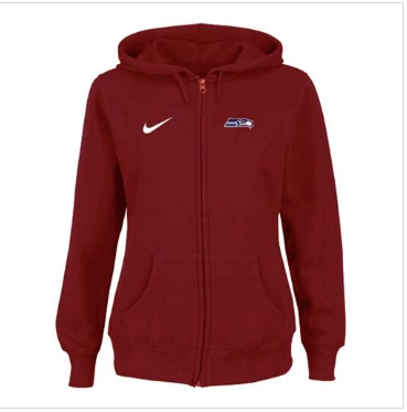 Women's NEW Seattle Seahawks Ladies Tailgater Full Zip Hoodie Red Women's NEW Seattle Seahawks Ladies Tailgater Full Zip Hoodie Red