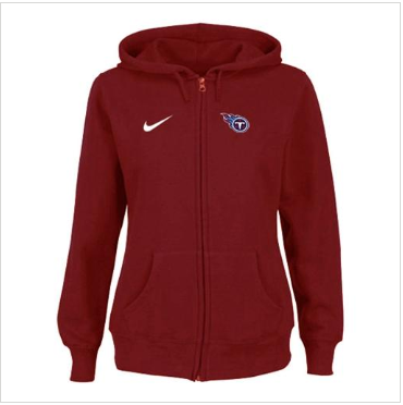Women's NEW Tennessee Titans Ladies Tailgater Full Zip Hoodie Red Women's NEW Tennessee Titans Ladies Tailgater Full Zip Hoodie Red