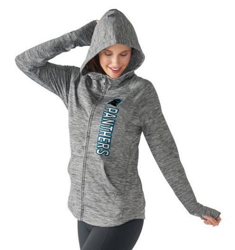 Women's NFL Carolina Panthers G-III 4Her by Carl Banks Recovery Full-Zip Hoodie Heathered Gray Women's NFL Carolina Panthers G-III 4Her by Carl Banks Recovery Full-Zip Hoodie Heathered Gray