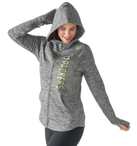 Women's NFL Green Bay Packers G-III 4Her by Carl Banks Recovery Full-Zip Hoodie Heathered Gray Women's NFL Green Bay Packers G-III 4Her by Carl Banks Recovery Full-Zip Hoodie Heathered Gray