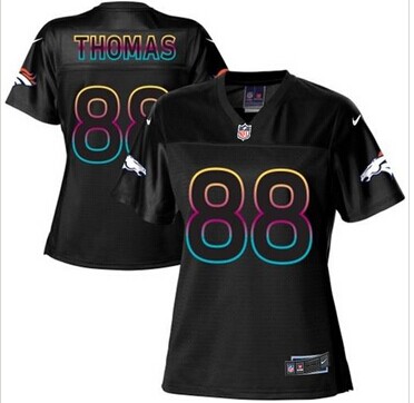 Women's NFL New Broncos #88 Demaryius Thomas Black Fashion Game Jersey