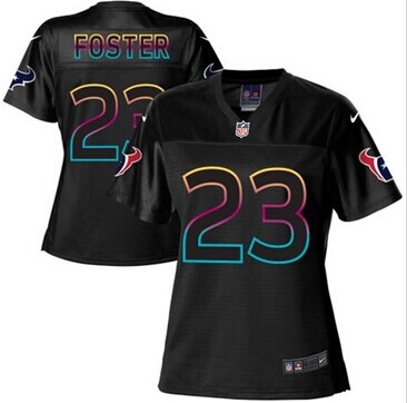 Women's NFL New Texans #23 Arian Foster Black NFL Limited Jersey