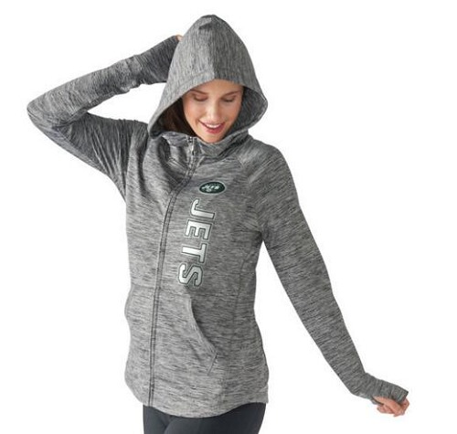 Women's NFL New York Jets G-III 4Her by Carl Banks Recovery Full-Zip Hoodie Heathered Gray Women's NFL New York Jets G-III 4Her by Carl Banks Recovery Full-Zip Hoodie Heathered Gray