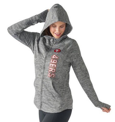 Women's NFL San Francisco 49ers G-III 4Her by Carl Banks Recovery Full-Zip Hoodie Heathered Gray Women's NFL San Francisco 49ers G-III 4Her by Carl Banks Recovery Full-Zip Hoodie Heathered Gray
