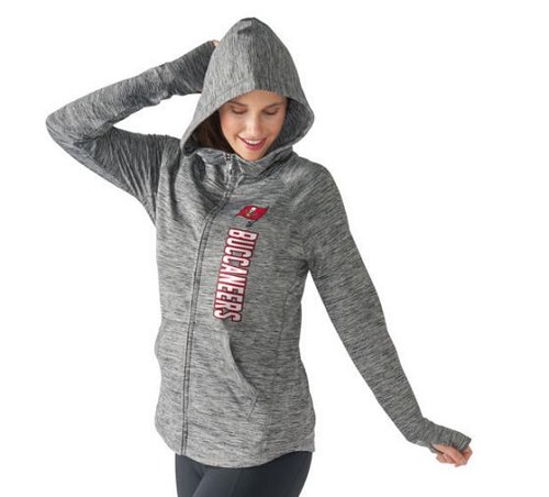 Women's NFL Tampa Bay Buccaneers G-III 4Her by Carl Banks Recovery Full-Zip Hoodie Heathered Gray Women's NFL Tampa Bay Buccaneers G-III 4Her by Carl Banks Recovery Full-Zip Hoodie Heathered Gray