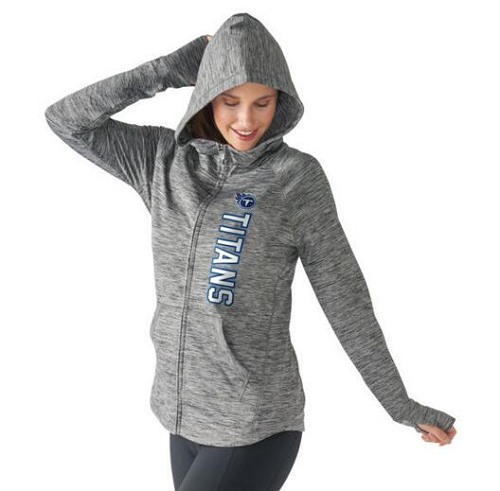 Women's NFL Tennessee Titans G-III 4Her by Carl Banks Recovery Full-Zip Hoodie Heathered Gray Women's NFL Tennessee Titans G-III 4Her by Carl Banks Recovery Full-Zip Hoodie Heathered Gray