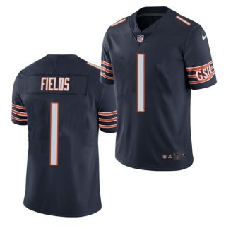 Women's Navy Chicago Bears #1 Justin Fields 2021 NFL Draft Vapor untouchable Limited Stitched Jersey Women's Navy Chicago Bears #1 Justin Fields 2021 NFL Draft Vapor untouchable Limited Stitched Jersey