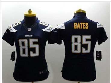 Women's New Chargers #85 Antonio Gates Navy Blue Team Color NFL New Limited Jersey
