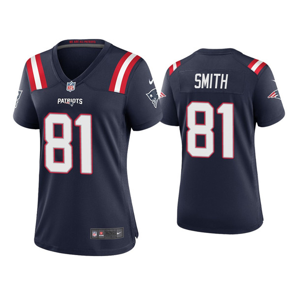 Women's New England Patriots #81 Jonnu Smith Navy Vapor Untouchable Limited Stitched Jersey Women's New England Patriots #81 Jonnu Smith Navy Vapor Untouchable Limited Stitched Jersey