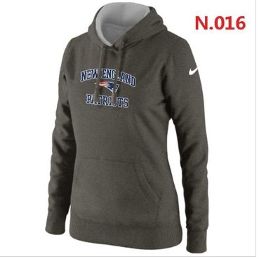 Women's New England Patriots Heart & Soul Pullover Hoodie Light Grey