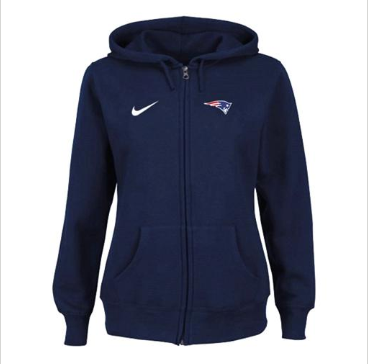 Women's New England Patriots Ladies Tailgater Full Zip Hoodie Blue