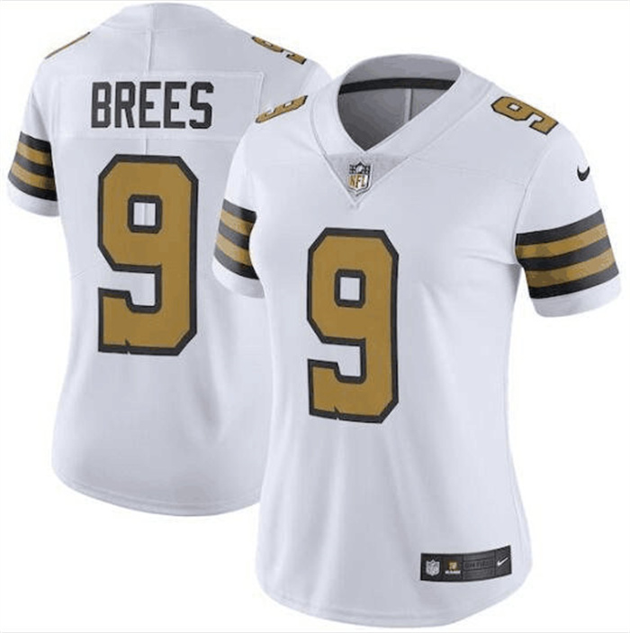 Women's New Orleans Saints #9 Drew Brees White Color Rush Limited Stitched Jersey(Run Small) Women's New Orleans Saints #9 Drew Brees White Color Rush Limited Stitched Jersey(Run Small)