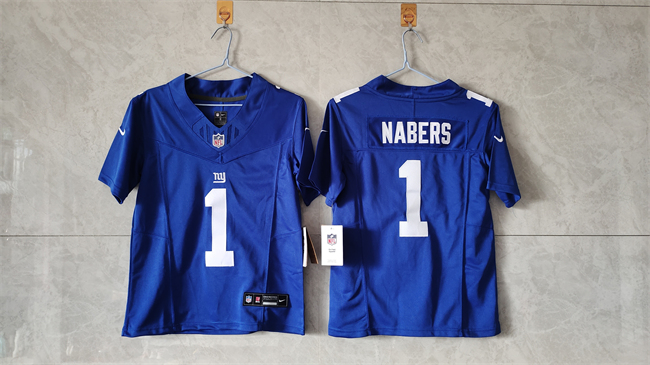 Women's New York Giants #1 Malik Nabers Blue F.U.S.E. Vapor Stitched Jersey(Run Small) Women's New York Giants #1 Malik Nabers Blue F.U.S.E. Vapor Stitched Jersey(Run Small)