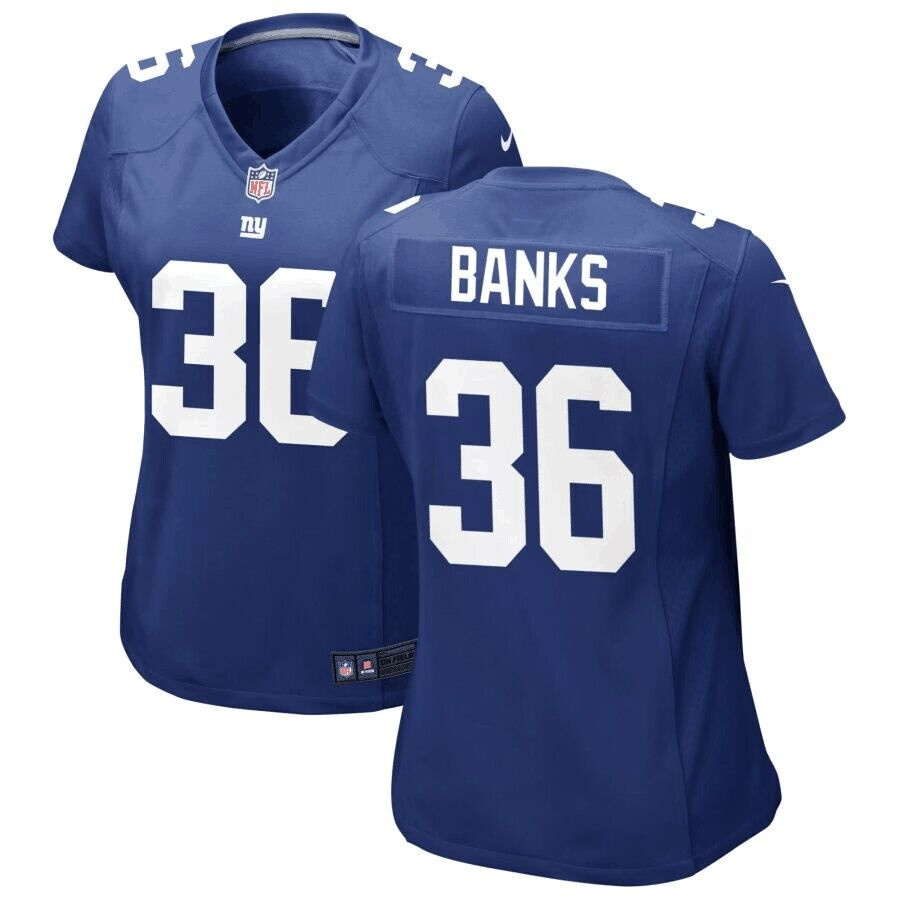 Women's New York Giants #36 Deonte Banks Royal Limited Stitched NFL Jersey(Run Small) Women's New York Giants #36 Deonte Banks Royal Limited Stitched NFL Jersey(Run Small)