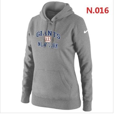 Women's New York Giants Heart & Soul Pullover Hoodie Light Grey