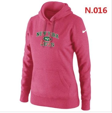 Women's New York Jets Heart & Soul Pullover Hoodie Pink Women's New York Jets Heart & Soul Pullover Hoodie Pink