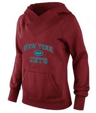 Women's New York Jets Heart & Soul Pullover Hoodie Red Women's New York Jets Heart & Soul Pullover Hoodie Red