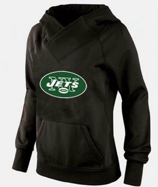 Women's New York Jets Logo Pullover Hoodie Black Women's New York Jets Logo Pullover Hoodie Black