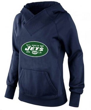 Women's New York Jets Logo Pullover Hoodie Navy Blue Women's New York Jets Logo Pullover Hoodie Navy Blue