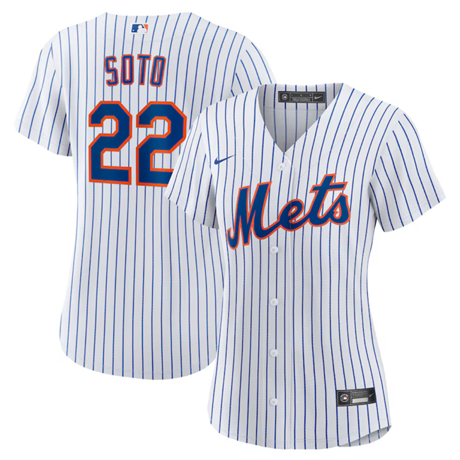 Women's New York Mets #22 Juan Soto White Cool Base Stitched MLB Jersey(Run Small) Women's New York Mets #22 Juan Soto White Cool Base Stitched MLB Jersey(Run Small)