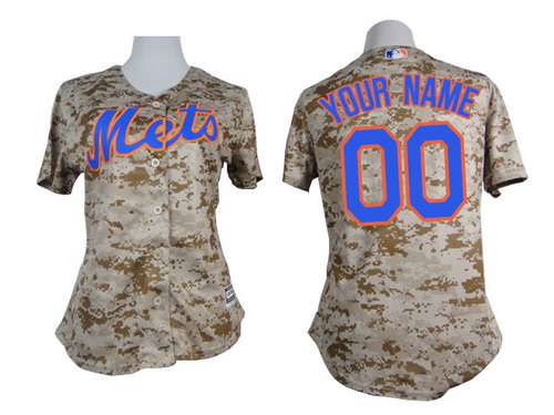 Women's New York Mets Customized 2014 Camo Jersey Women's New York Mets Customized 2014 Camo Jersey