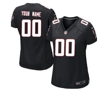 Women's Nike Atlanta Falcons Customized Black Jersey Women's Nike Atlanta Falcons Customized Black Jersey
