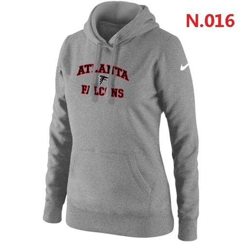 Women's Nike Atlanta Falcons Heart & Soul Pullover Hoodie Grey Women's Nike Atlanta Falcons Heart & Soul Pullover Hoodie Grey
