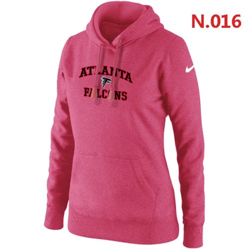 Women's Nike Atlanta Falcons Heart & Soul Pullover Hoodie Pink Women's Nike Atlanta Falcons Heart & Soul Pullover Hoodie Pink