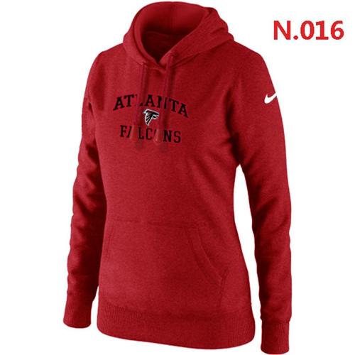 Women's Nike Atlanta Falcons Heart & Soul Pullover Hoodie Red Women's Nike Atlanta Falcons Heart & Soul Pullover Hoodie Red