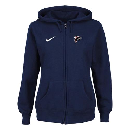 Women's Nike Atlanta Falcons Ladies Tailgater Full Zip Hoodie Blue Women's Nike Atlanta Falcons Ladies Tailgater Full Zip Hoodie Blue