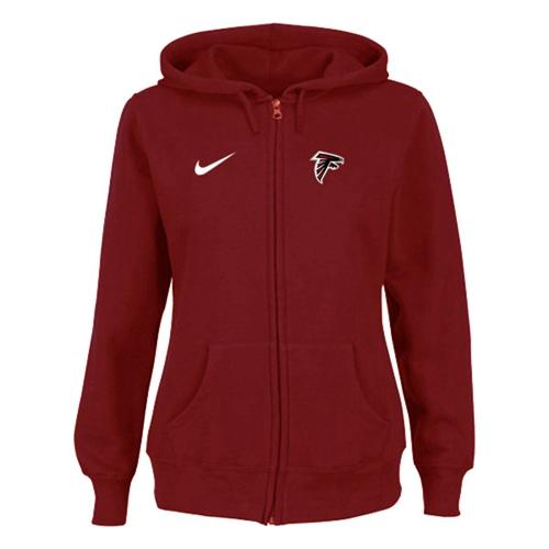 Women's Nike Atlanta Falcons Ladies Tailgater Full Zip Hoodie Red Women's Nike Atlanta Falcons Ladies Tailgater Full Zip Hoodie Red