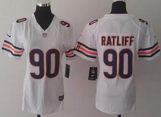 Women's Nike Bears #90 Jeremiah Ratliff White NFL  Jersey