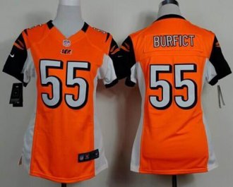 Women's Nike Bengals #55 Vontaze Burfict Orange Alternate NFL Elite jersey