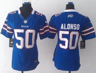 Women's Nike Bills #50 Kiko Alonso Royal Blue Team Color NFL Limited Jersey