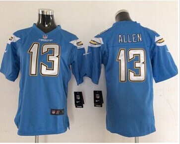 Women's Nike Chargers #13 Keenan Allen Electric Blue NFL New Elite Jersey