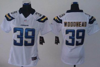 Women's Nike Chargers #39 Danny Woodhead White NFL Limited Jersey