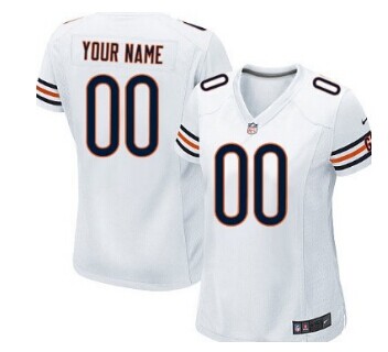Women's Nike Chicago Bears Customized White Jersey