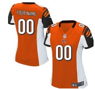 Women's Nike Cincinnati Bengals Customized Orange Limited Jersey