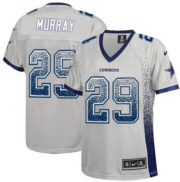 Women's Nike Cowboys #29 DeMarco Murray Grey NFL Elite Drift Fashion Jersey