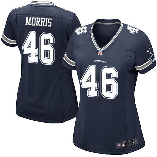 Women's Nike Cowboys #46 Alfred Morris Navy Blue Team Color Stitched NFL Elite Jersey